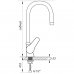 Смеситель для кухни ZERIX SOP7 146 с желтым гибким изливом (ZX2661) Картинка ZX2661