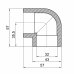 Куточок PPR Thermo Alliance Ø32, 90 ° Картинка 23312