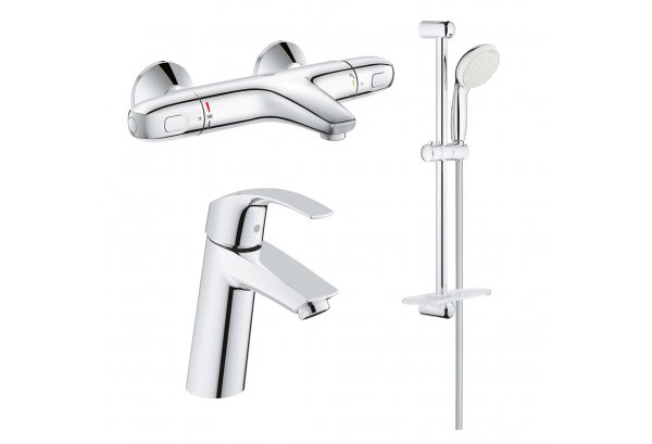 Набір змішувачів Grohe Grohtherm тисячі + Eurosmart 34101TM Картинка 24604