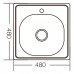 Мойка кухонная ZERIX Z4848-06-160D (decor) (ZM0558) Картинка ZM0558