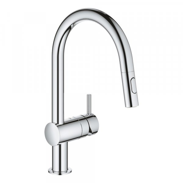 Смеситель для кухни с выдвижным изливом Grohe Minta 30348001 Картинка 28412