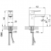 Змішувач LIRI Ø35 для раковини литий на шпильці CORSO (DF-2A140C) (9632000) Картинка DF-2A140C