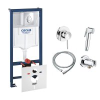 Комплект Grohe инсталляция Rapid SL 38721001 + набор для гигиенического душа со смесителем BauClassi