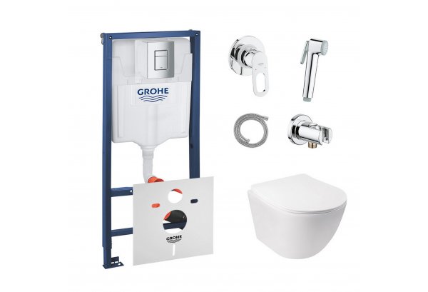 Комплект: Qtap унитаз+Grohe инстал+набор для биде (Qtap Jay QT07335176W+Grohe Rapid SL 38772001+Grohe BauLoop 111042) Картинка 32161