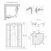 Душевой бокс Lidz Tani SB90x90.SAT.LOW.FR Frost Картинка 33753