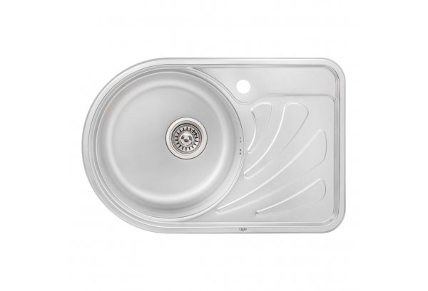 Кухонна мийка Qtap 6744L Satin 0,8 мм (QT6744LSAT08) Картинка 34900