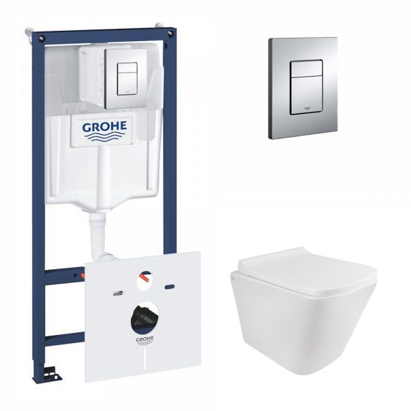 Набір інсталяція 5 в 1 Grohe Rapid SL 38827000 + унітаз з сидінням Qtap Tern QT1733052ERW Картинка 36877