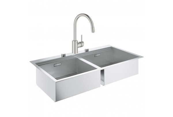 Набор Grohe мойка кухонная K800 31585SD0 + смеситель Concetto 32663DC3 Картинка 38625