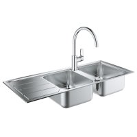 Набір Grohe мийка кухонна K500 31588SD0 + змішувач BauLoop 31368001