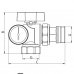 Кран с американкой антипротечка с термометром KOER KR.1033-Gi - 1'' угловой (KR2894) Картинка KR2894