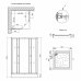 Набір Lidz душова кабіна Wiezak SC90x90.SAT.LOW.L, скло Linie 4 мм + піддон Mazur Картинка 42496