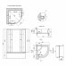 Набор Lidz душевая кабина Latwa SC90x90.SAT.HIGH.FR, стекло Frost 4 мм + поддон с панелью Kupala Картинка 42551