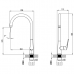 Змішувач LUGANO Ø25 для кухні J-вилив на гайці CORSO (CH-4B147C) (9620100) Картинка CH-4B147C