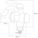 Кран-водонагреватель проточный LZ 3.0кВт 0.4-5бар для раковины гусак изогнутый на гайке AQUATICA (LZ-5A111W) Картинка LZ-5A111W