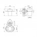 Склянка з тримачем зубних щіток для ванної кімнати Kroner KRM Elbe - ACG2906-1 Картинка CV022862