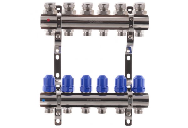 Колекторний блок з термостатичними клапанами KOER KR.1100-06 1 